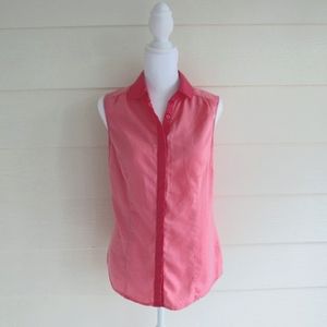 Sleeveless button down shirt